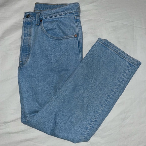 Women’s Levi 501 high rise cropped straight leg jeans size 30 - Picture 1 of 6